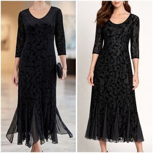 Emme Burnout Velvet Maxi Dress